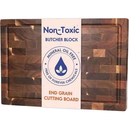 Grain & Grove Acacia End Grain Wooden Cutting Board